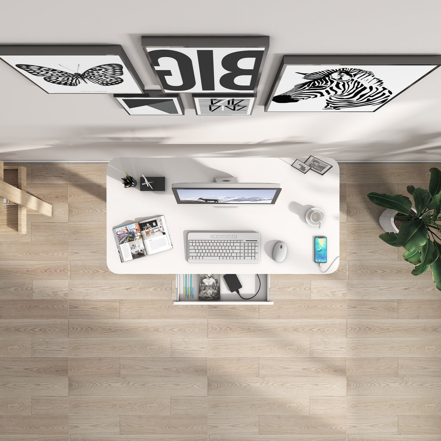 Motionwise 121.9 cm x 61 cm (48 in. x 24 in.) Height Adjustable Desk
