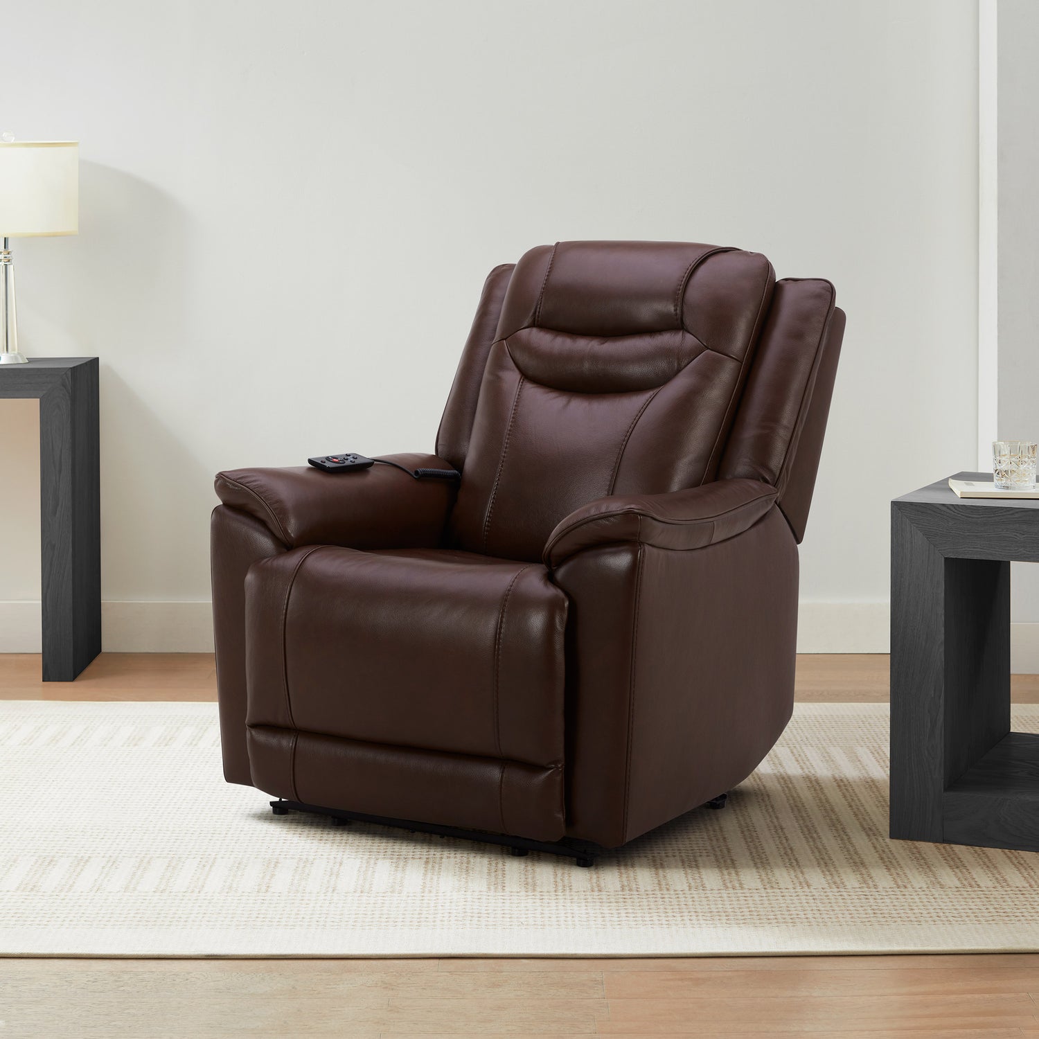 Gilman Creek Top-grain Leather Power Recliner with Power Headrest
