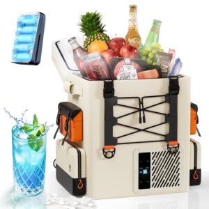 Litheli 16L Backpack Refrigerator,  55W Portable Electric Fridge Freezer Compressor Cooler for Fast Cooling Down to -4-F  with Ergonomic Backpack Design for Camping Car RV Home