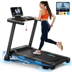 MERACH Folding Treadmill with , Fitness Treadmill for Home with APP, 300 lbs Capacity