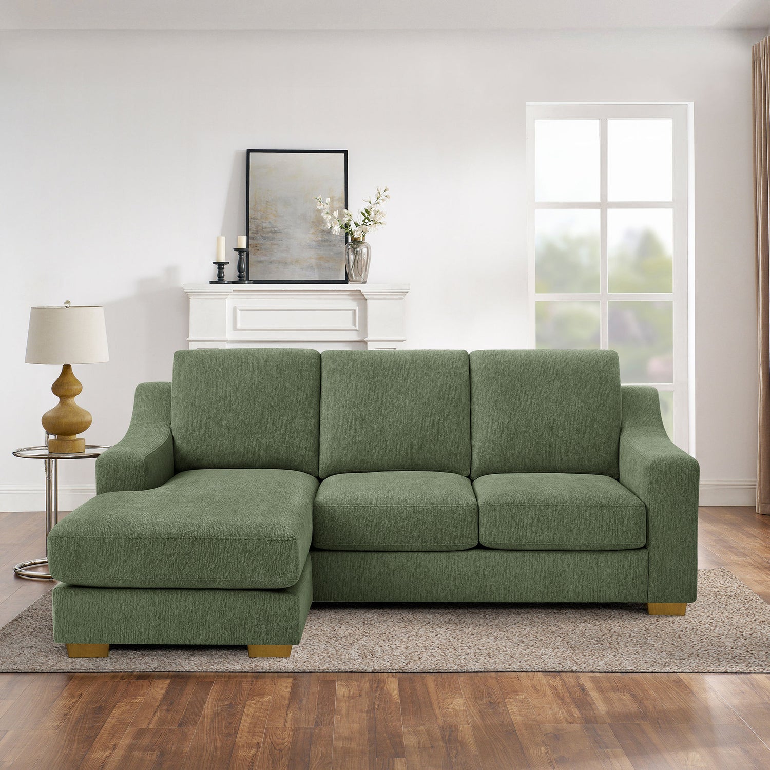 Thomasville Dillard 2-piece Fabric Sofa with Reversible Chaise