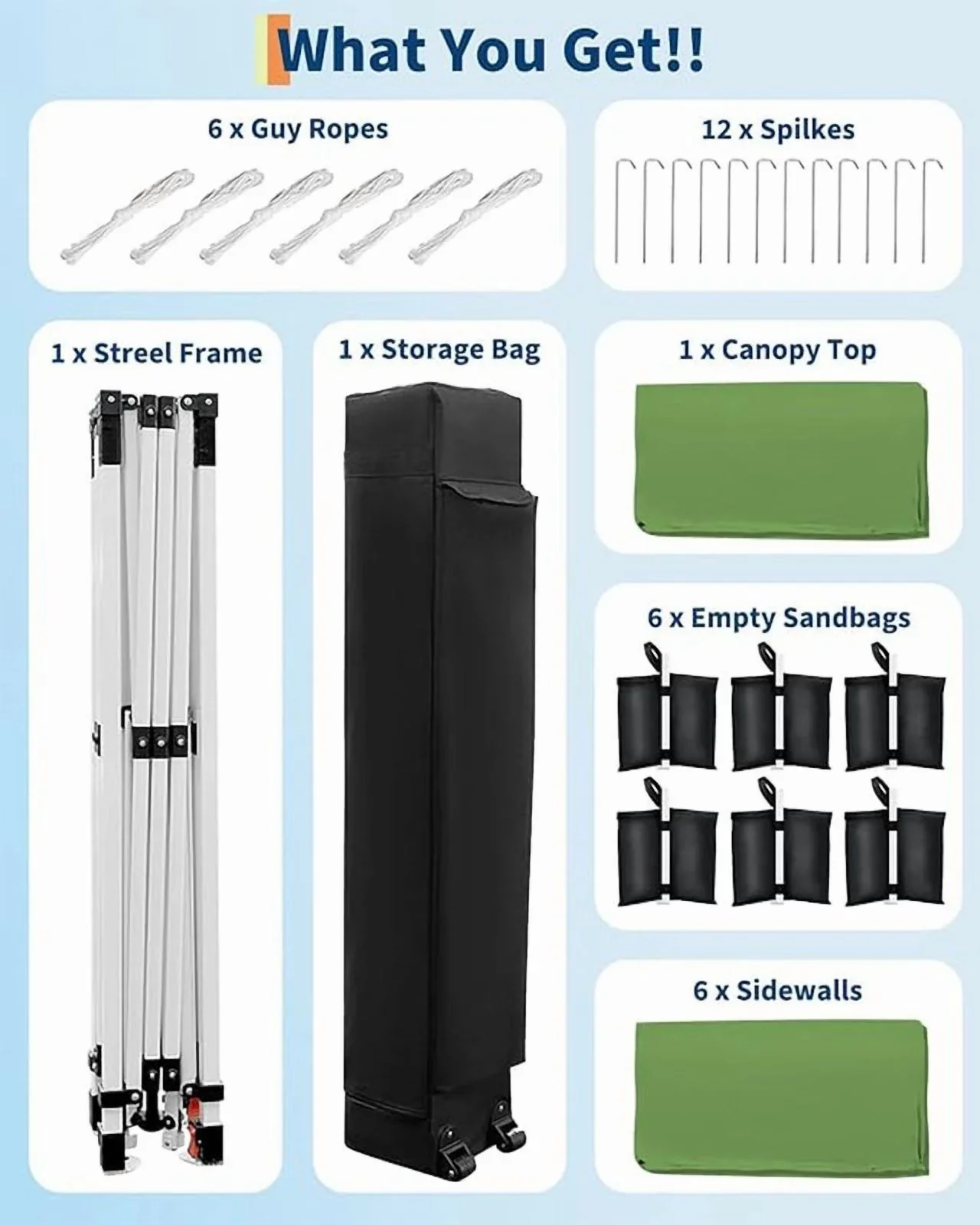 10x20 Pop Up Canopy Tent with 4 Sidewalls, Heavy Duty Outdoor Canopy UPF 50+ All Season Waterproof Commercial Street Vendors Party Tents with Roller Bag, 8 Stakes & 6 Sandbags,Khaki