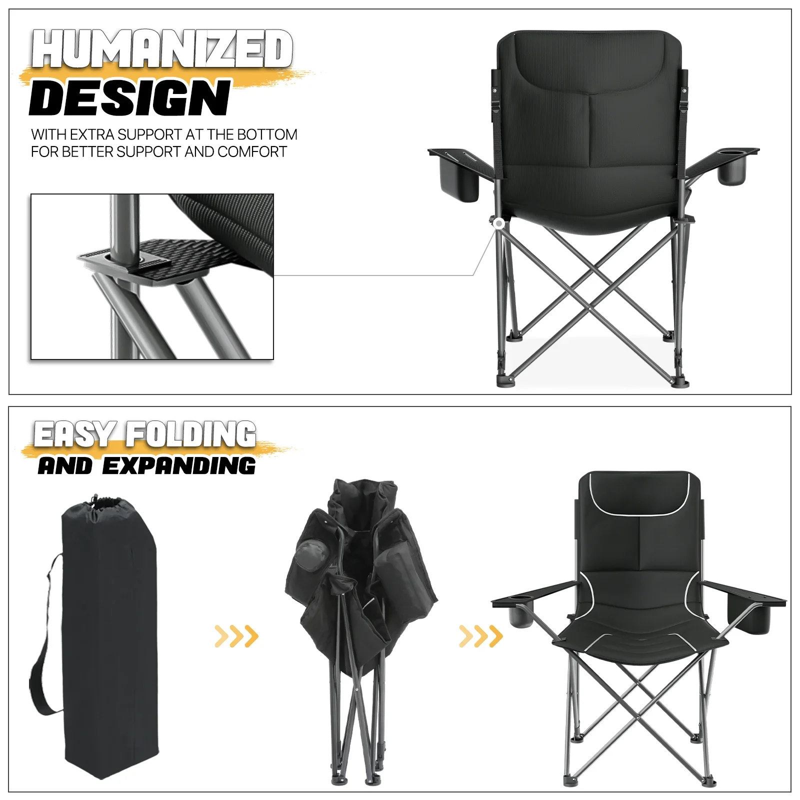 MADOG Set of 3 Camping Tent + Chairs, 4 Person Dome Tent and 2 Foldable Camping Chairs Combo with Cooler Bag and Cup Holder for Backpacking Hiking Traveling, Blue