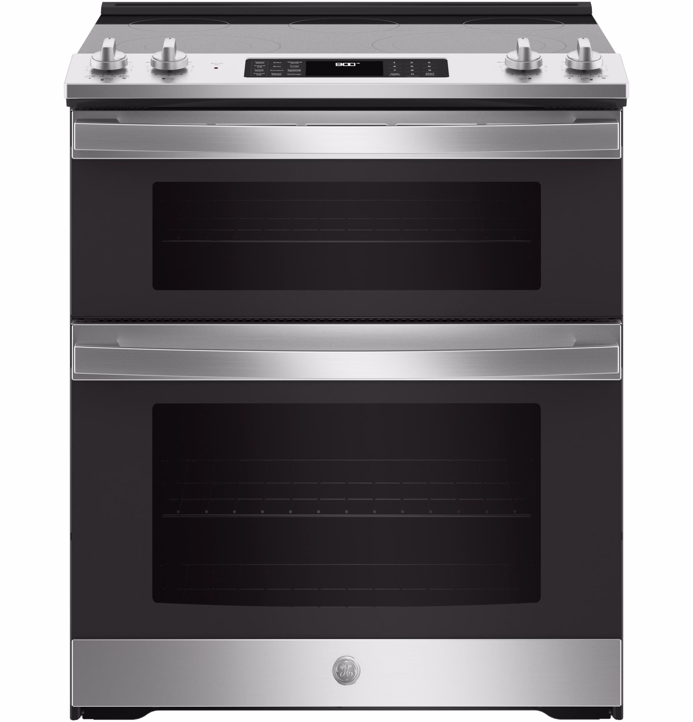 GE Appliances 30 in 66 cu ft Slide In Double Oven Electric Ranges in Stainless Steel