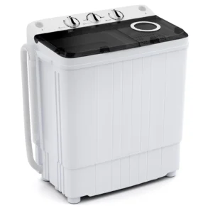 Costway Portable Washing Machine 17.6 lbs Twin Tub Laundry Washer with Drain Pump