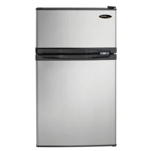 Danby Designer 3.1 cu. ft. Dual Door Compact Fridge with Freezer in Stainless-steel Look