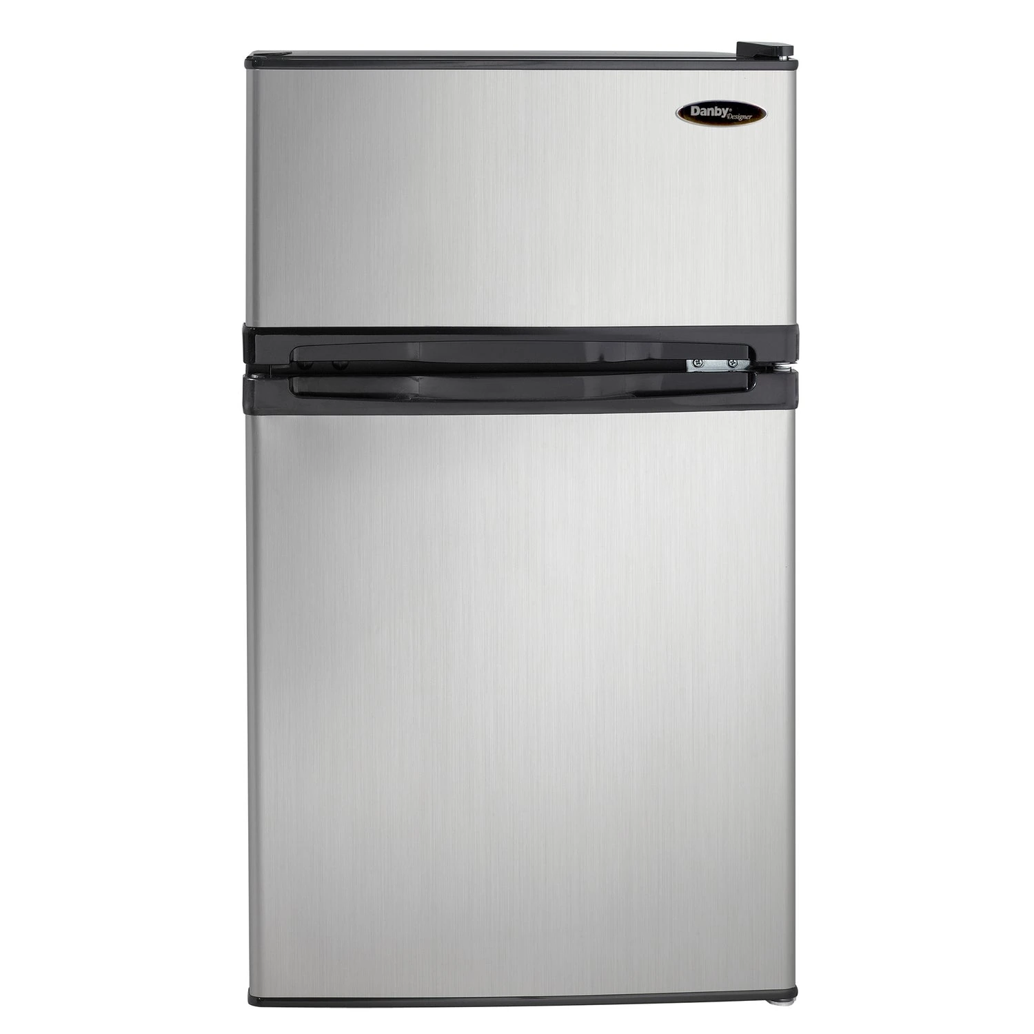 Danby Designer 3.1 cu. ft. Dual Door Compact Fridge with Freezer in Stainless-steel Look