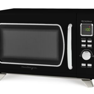 Nostalgia Mid-Century Retro 0.9 Cu. Ft. 900-Watt Microwave Oven, Black