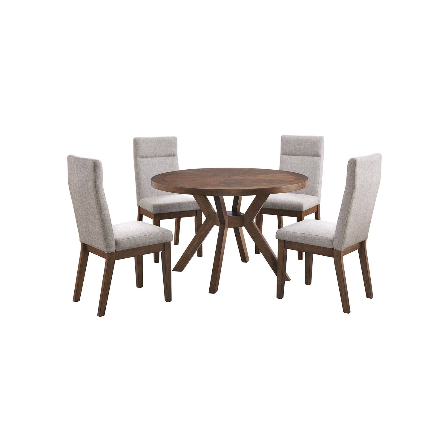 Bayside Furnishings - Kaelyn 5-piece Dining Room Set, 122 cm (48 in.) Diameter