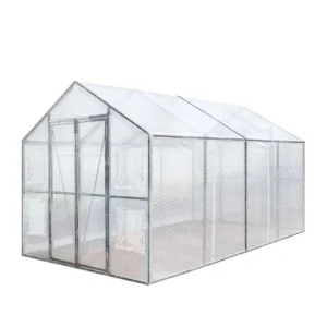 Greenhouse Grow Tent, 8' x 13', 20 Mil Ripstop Leno Mesh PVC Cover, Galvanized Steel Frame, Roll-up Windows, TMG-GH813