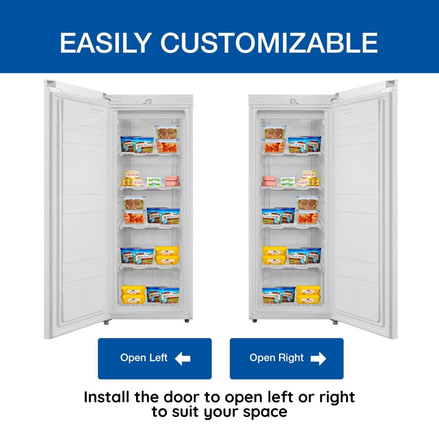 Koolatron Compact Upright Freezer, White, 5.3 Cu Ft, Space-Saving Design for Home Use