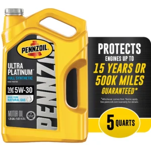 Pennzoil Ultra Platinum 5W-30 Full Synthetic Motor Oil, 5 Quart.