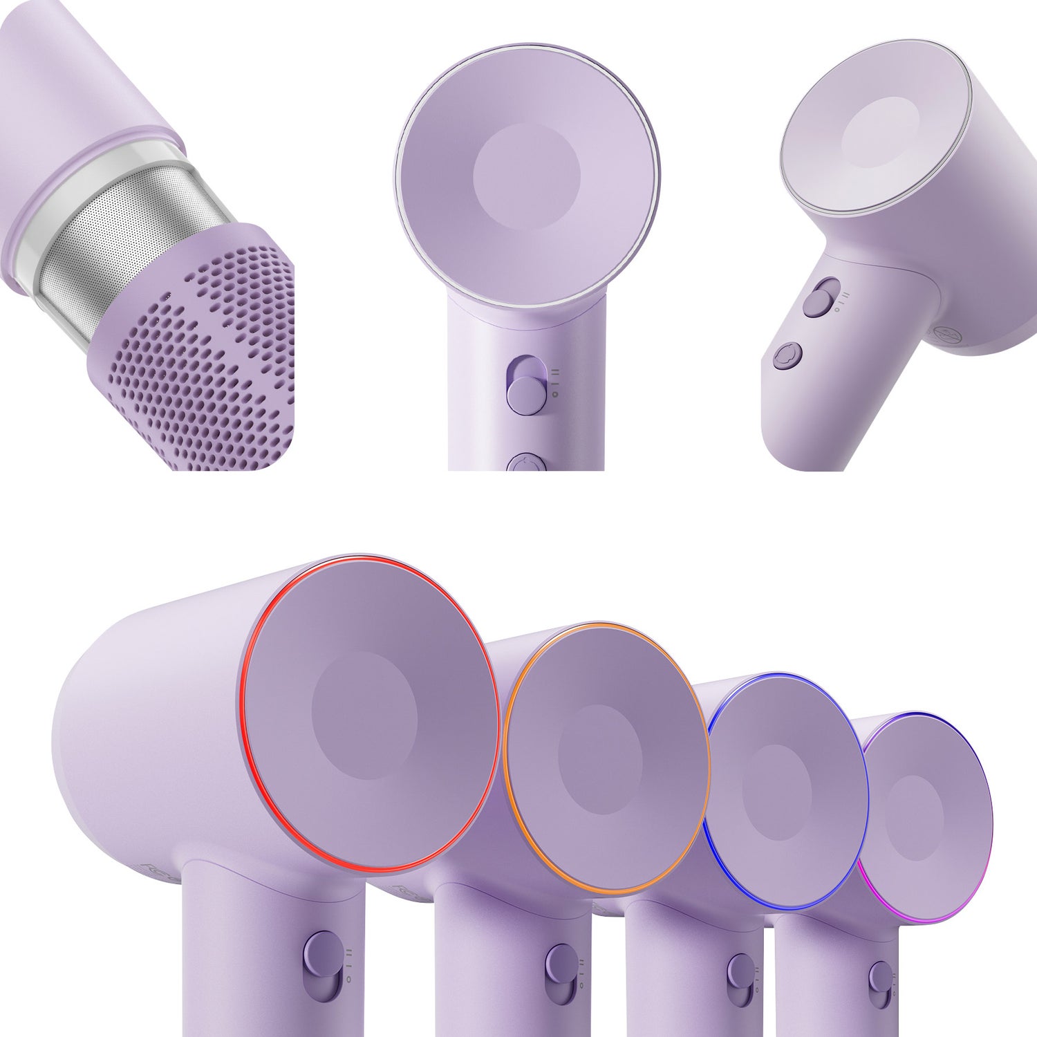 Laifen SE Hair Dryer with 3 Nozzle Attachments and Storage Bag