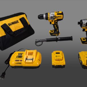 DEWALT 20V Max Lithium-Ion Cordless Power Tool Set 5.0Ah, 2 Pack