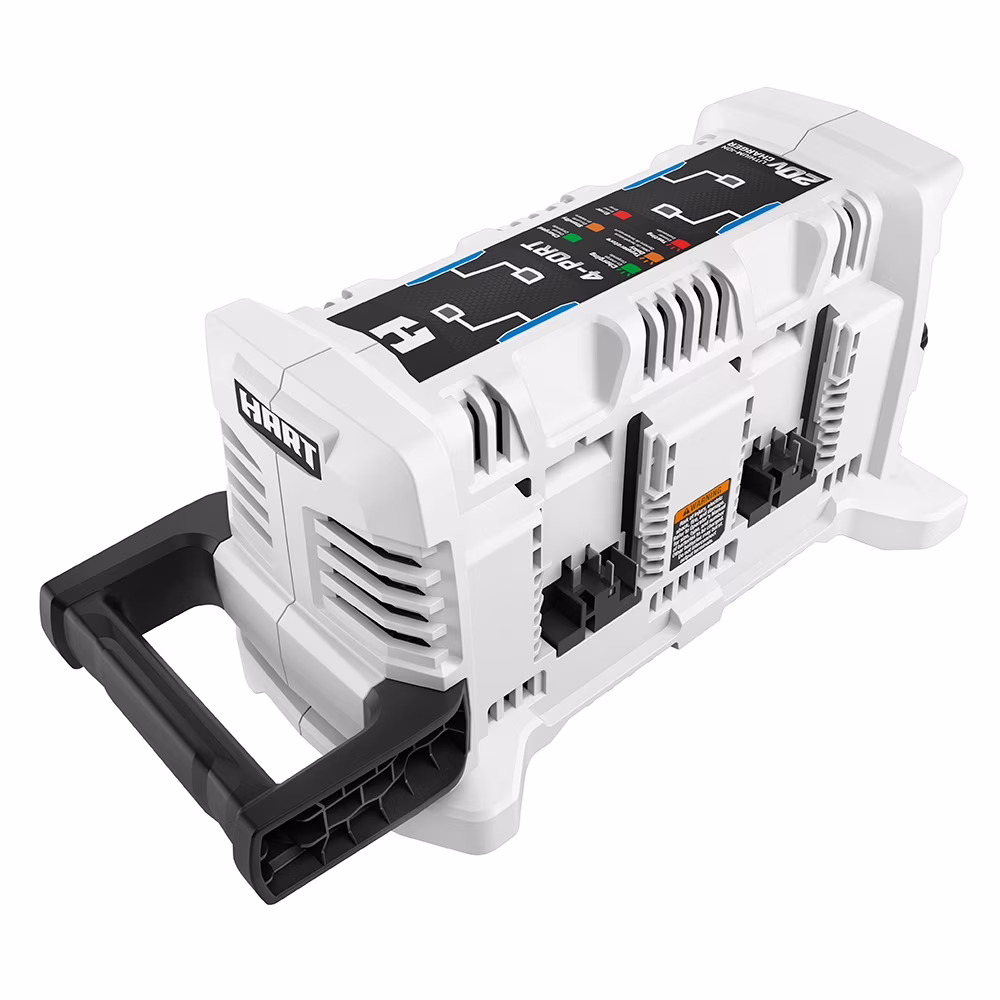 HART 20-Volt Lithium-Ion 4-Port Fast Charger (2) 20-Volt 2ah Lithium Ion Batteries