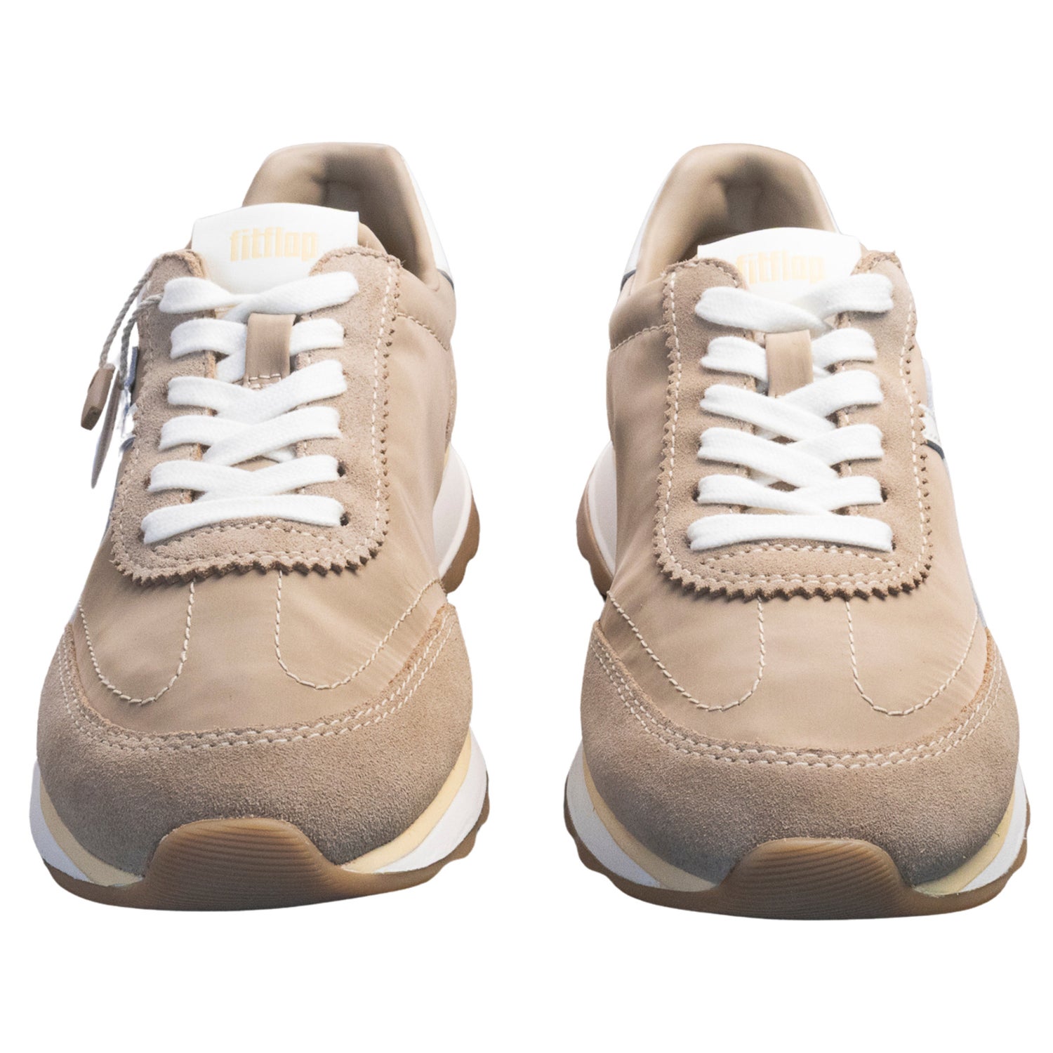 FitFlop Women’s Retro-Q FF Fabric and Suede Sneakers