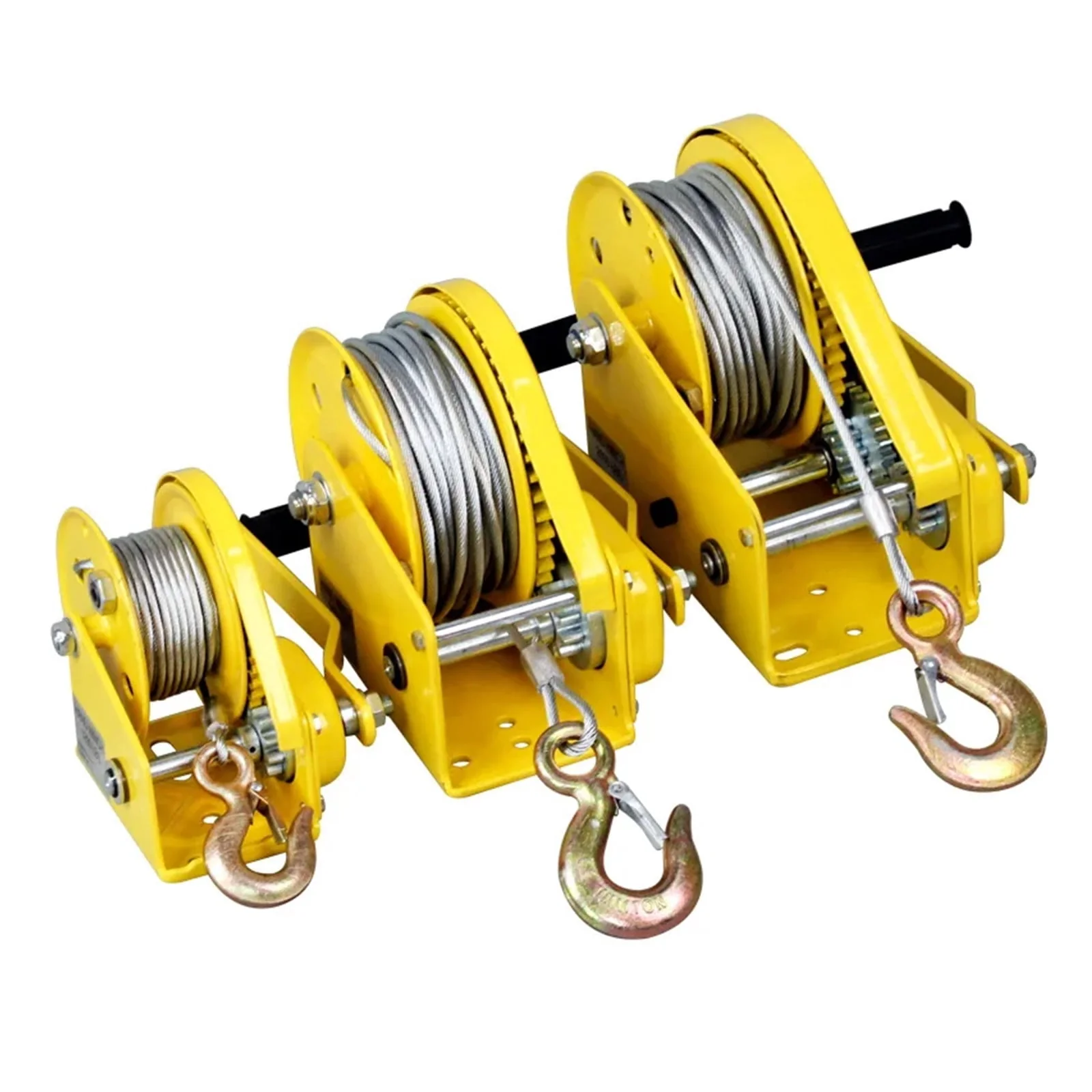 1800 Pounds 20m Wirerope Hand Operated Winch, Small Portable Winch Manual Traction Hoist Winch Crane Bidirectional Self-locking ,Excellent Towing Capacity