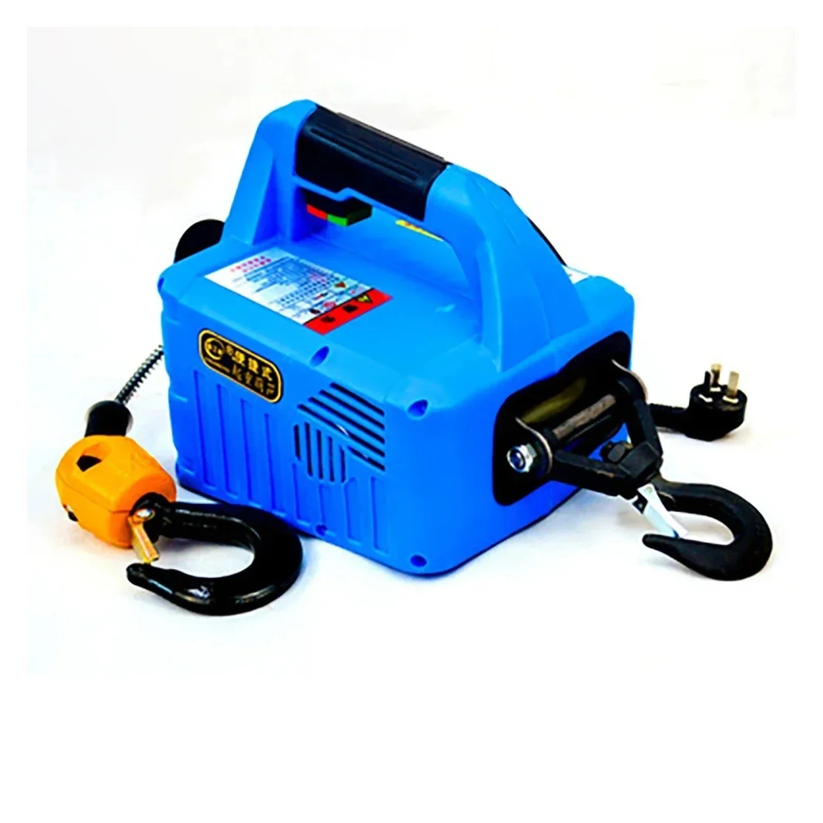 500KG Electric Hoist Portable Electric Hand Winch Traction Block Electric Steel Wire Rope Lifting Hoist Towing Rope