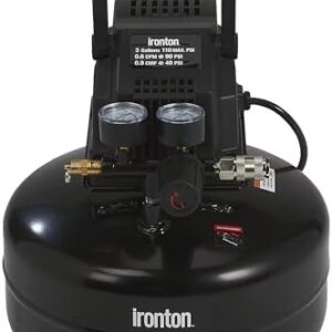Oil-Free Pancake Air Compressor, 0.3 HP, 3 Gallons, 110 PSI
