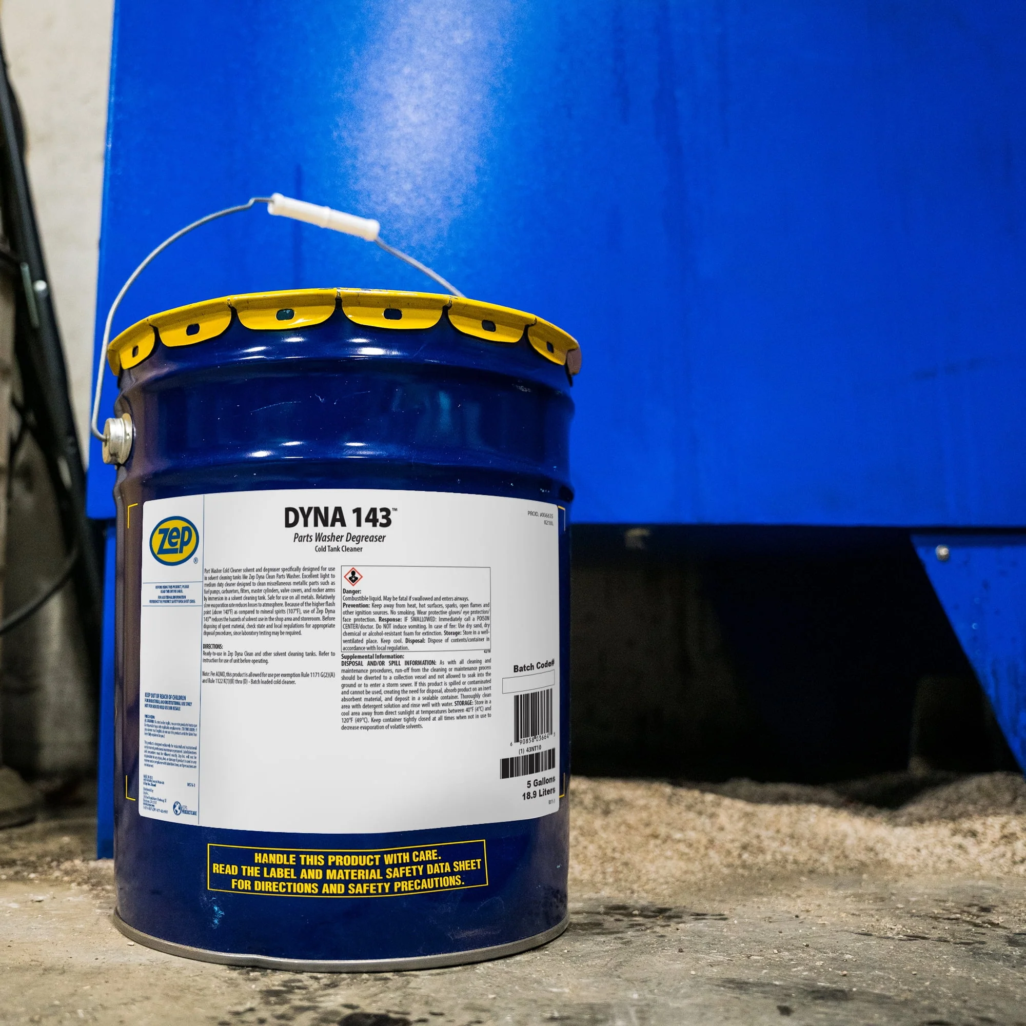Zep Dyna 143 Parts Washer Solvent - 5 Gallon (Each) 36635 - Solvent Cleaner and Degreaser