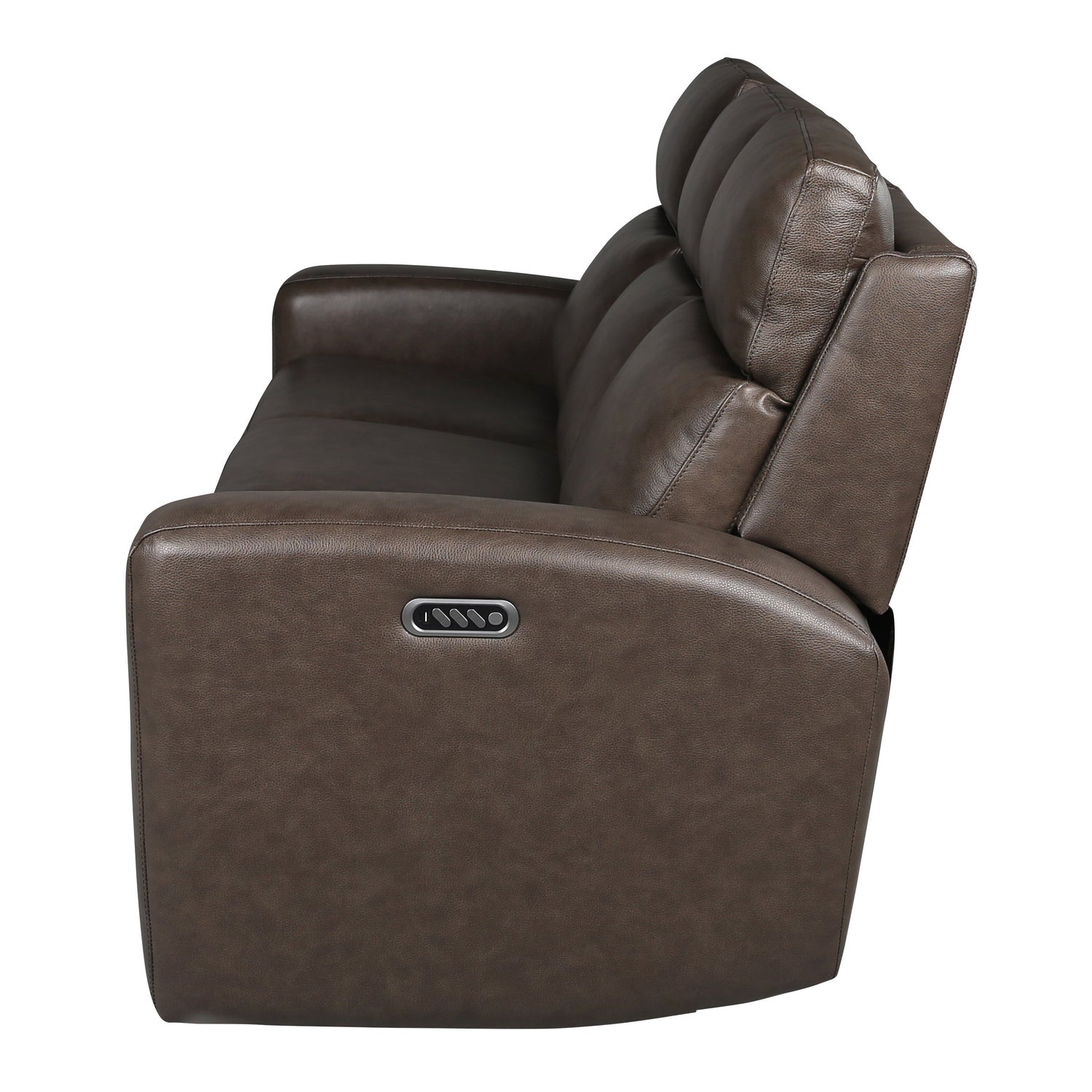 NiceLink Marlowe Top Grain Leather Power Sofa with Lumbar Support