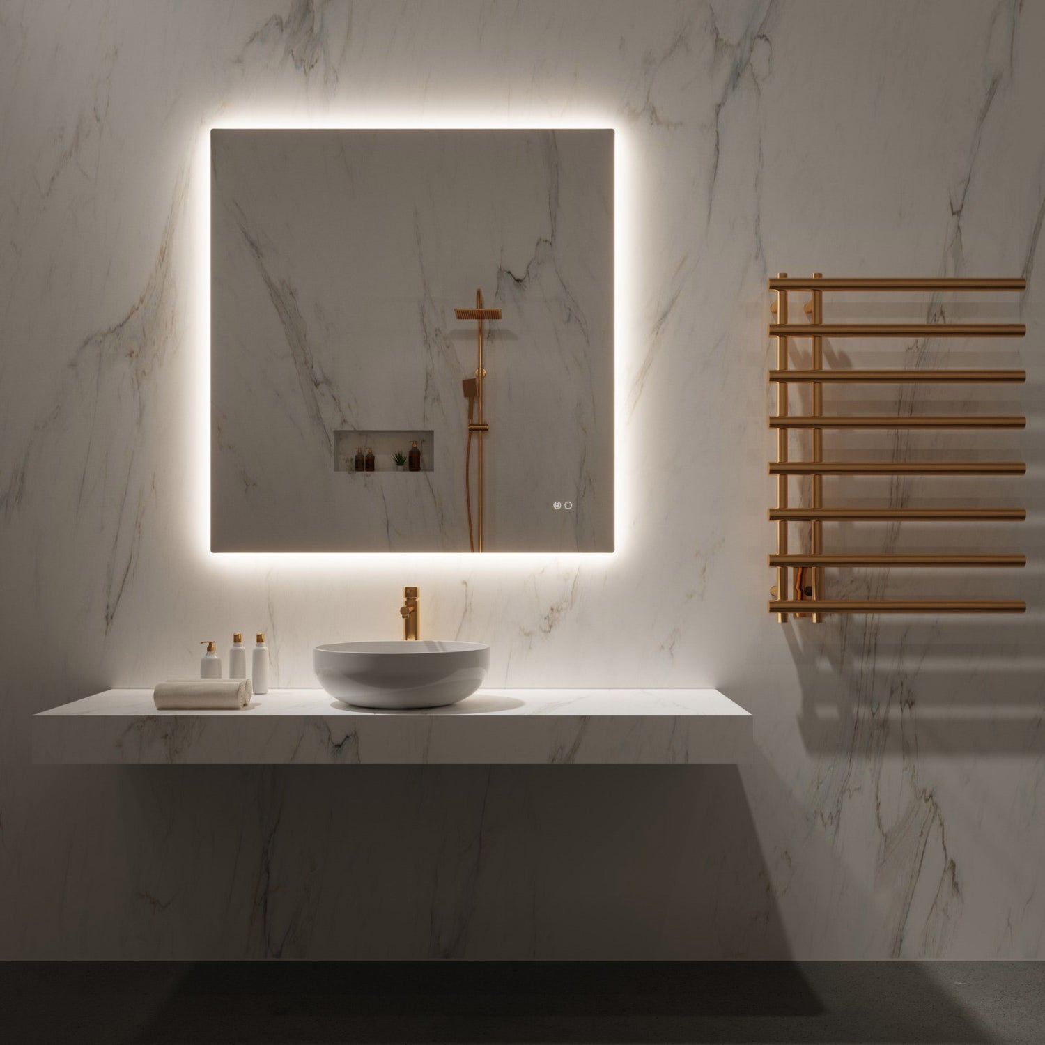 Paris Mirror Kuoni Backlit LED Lighted Mirror