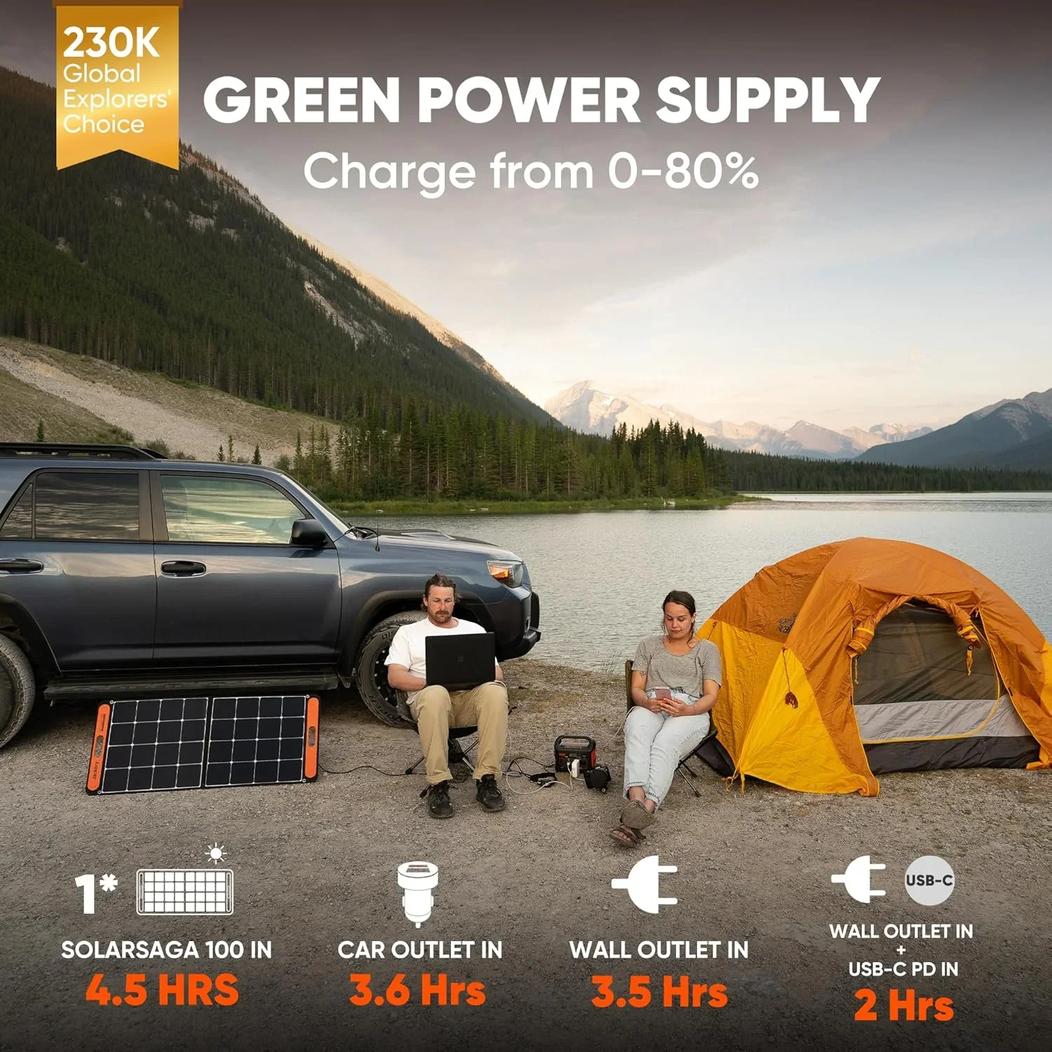 Jackery Portable Power Station Explorer 300 with 5m Extension Cord, 285Wh Backup Lithium Battery, Solar Generator for Outdoors Camping, Travel, Hunting, Blackout