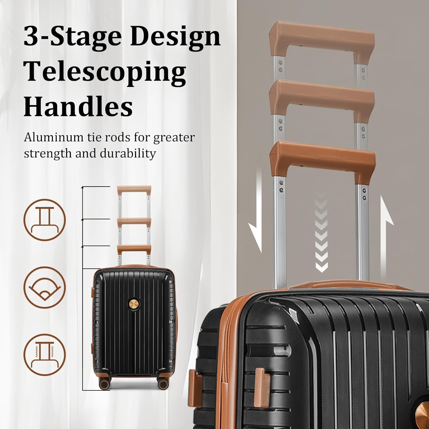 Joyway 11 Piece Luggage Sets Hardshell Lightweight Suitcase with TSA Lock Spinner Wheels