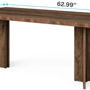 Tribesigns 63" Dining Table, Rustic Wood Dinner Eating Table for Kitchen, Dining Room