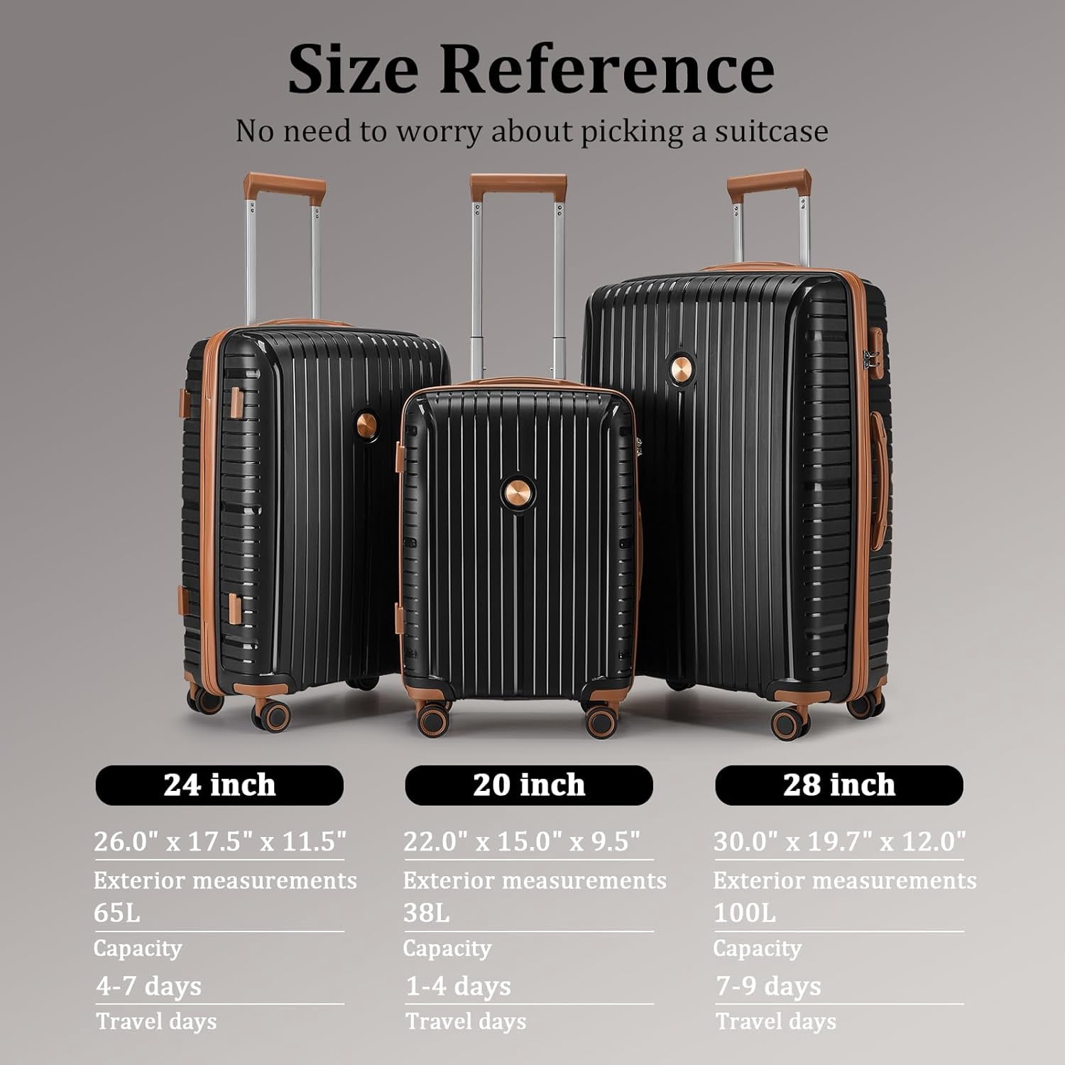 Joyway 11 Piece Luggage Sets Hardshell Lightweight Suitcase with TSA Lock Spinner Wheels