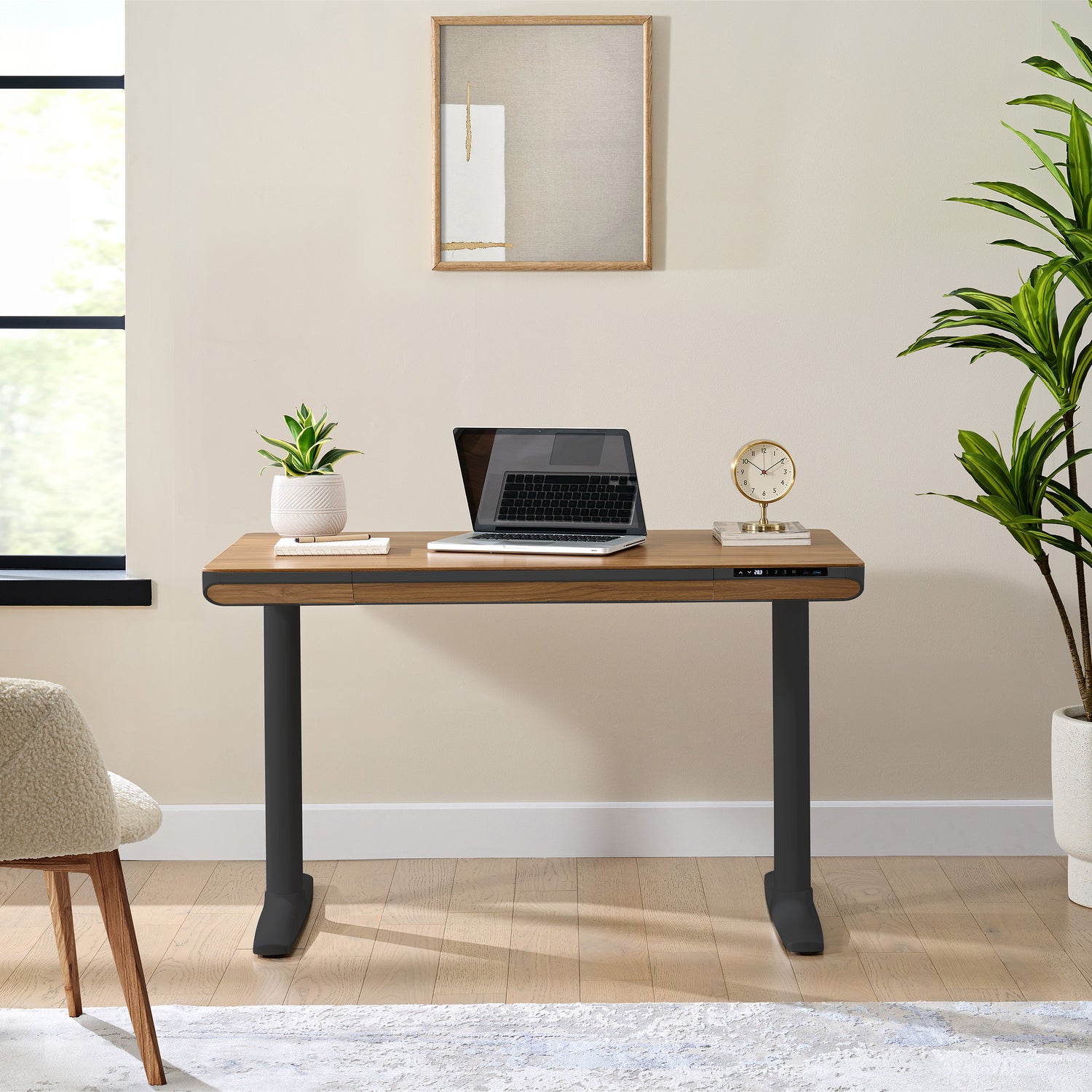 Nico Case 117 cm (46.1 in.) Height Adjustable Lift Desk, Black Frame