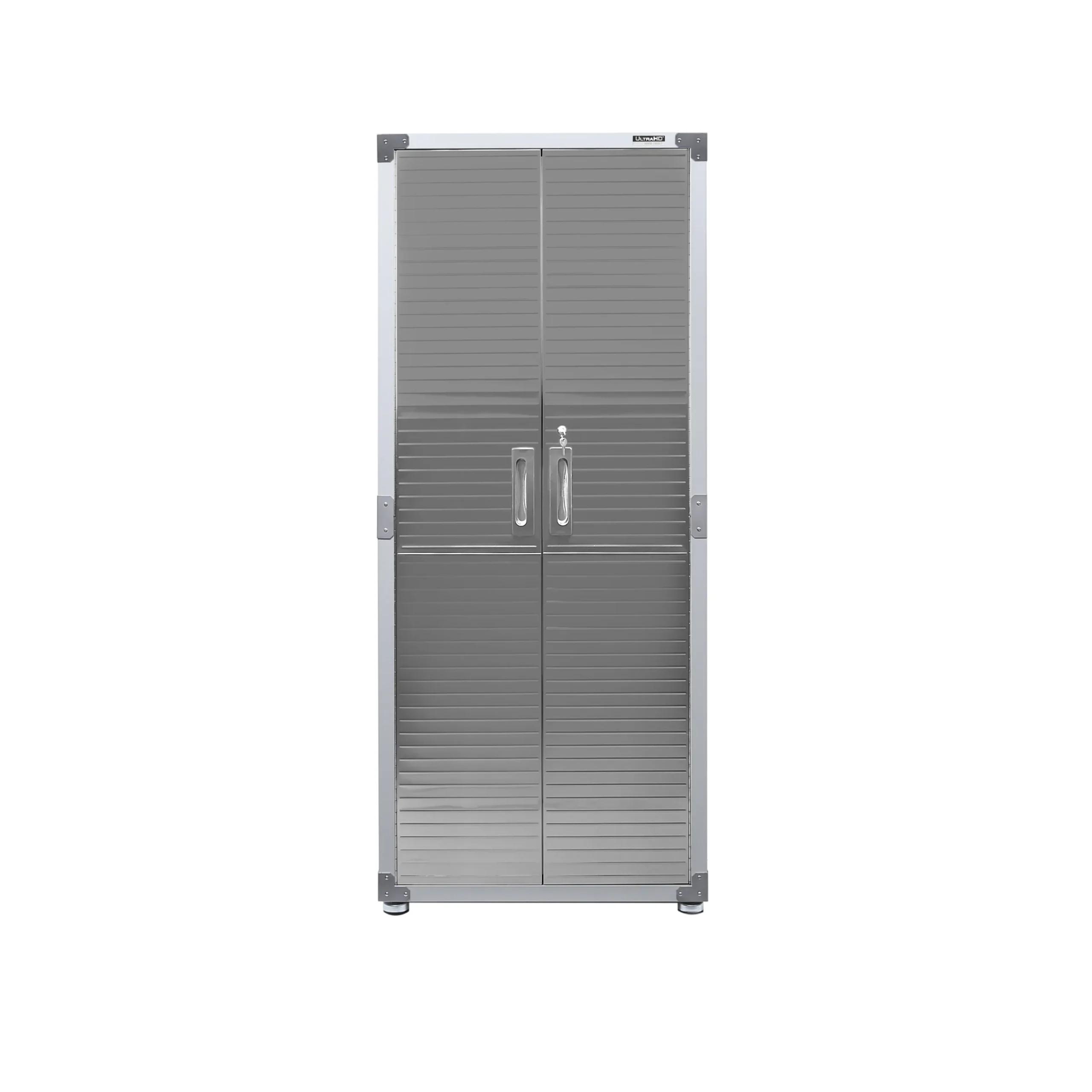 Seville Classics UltraHD? Steel Body Lockable Storage Cabinet Organizer Locker Shelving Unit, Graphite, 30" W x 18" D x 72" H