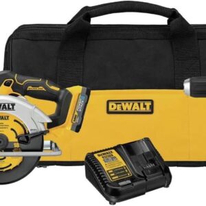 DEWALT 20V MAX Brushless Cordless Circular Saw and Drill Combo Kit with DEWALT POWERSTACK Compact Batteries DCK239E2