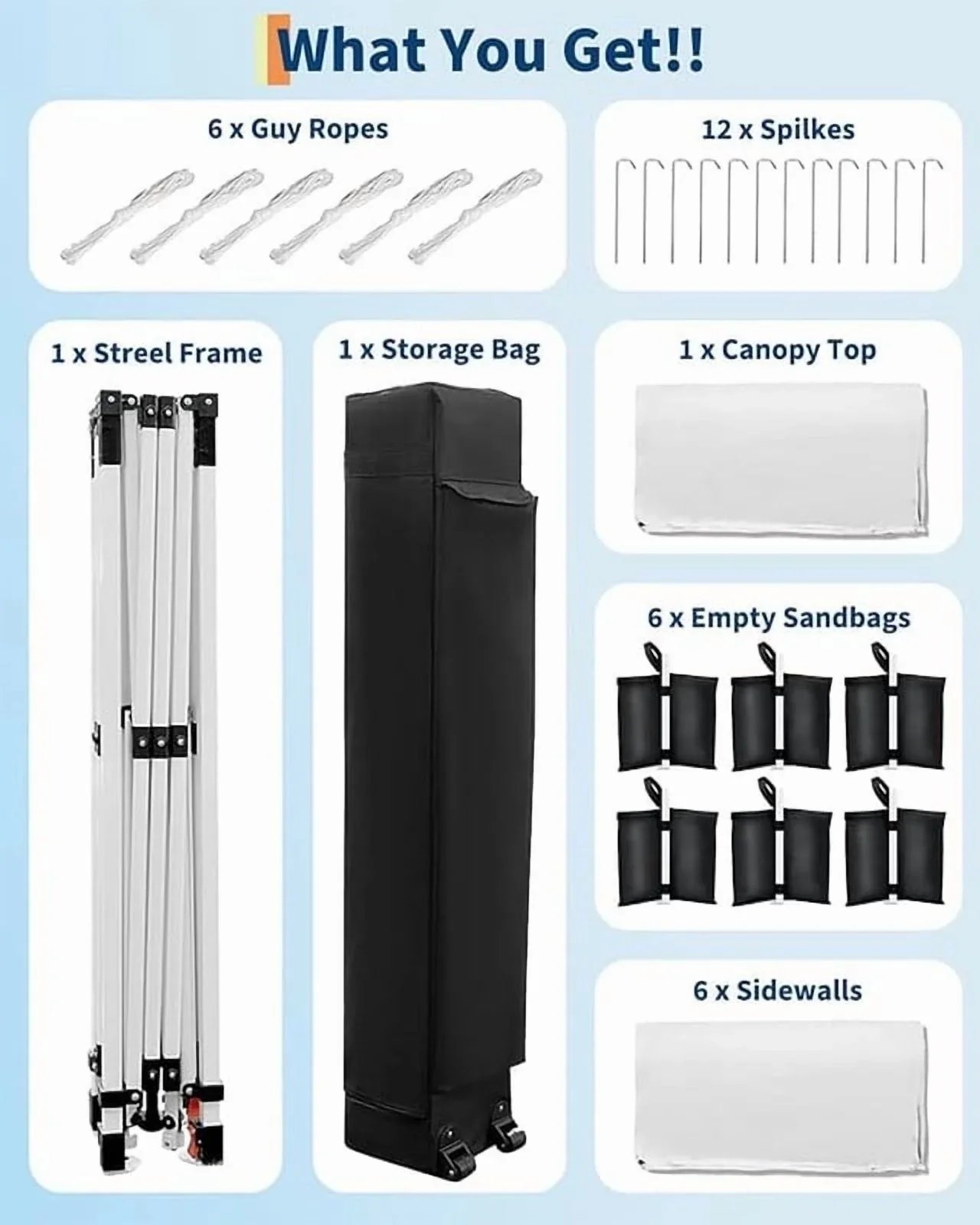 10x20 Pop Up Canopy Tent with 4 Sidewalls, Heavy Duty Outdoor Canopy UPF 50+ All Season Waterproof Commercial Street Vendors Party Tents with Roller Bag, 8 Stakes & 6 Sandbags,Khaki