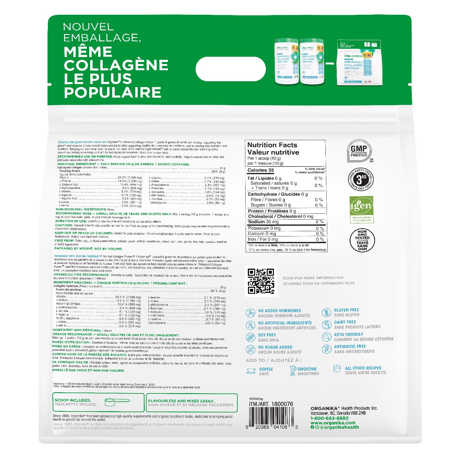 Organika Enhanced Collagen, 2kg