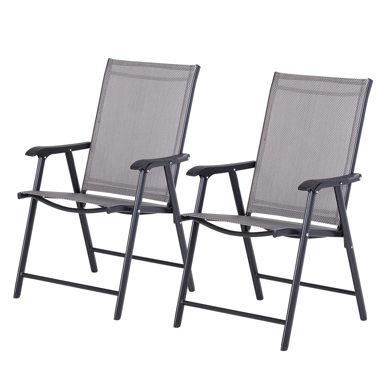 Outsunny 2-Piece Folding Dining Chair Set for Relaxing on Patio
