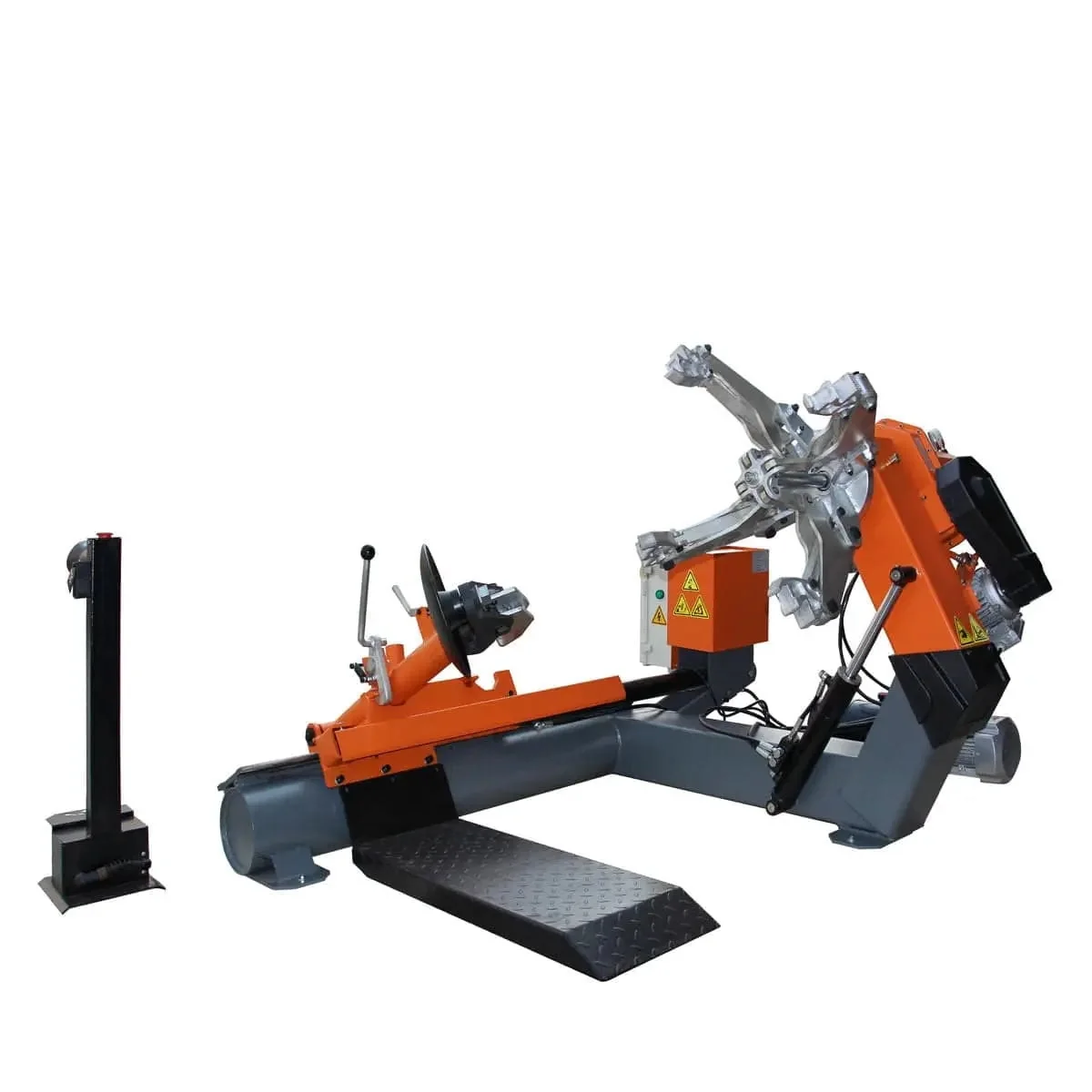 26" Heavy Duty Truck Tire Changer, 63" Tire Capacity, Bead Breaker w/Disk & Bead Hook, 3300 lb Weight Capacity, Portable Controls w/ Foot Pedal, CSA certified Motors, TMG-TTC26