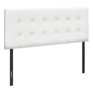Monarch Specialties Bed, Headboard Only, Full Size, Bedroom, Upholstered, Pu Leather Look, White, Transitional