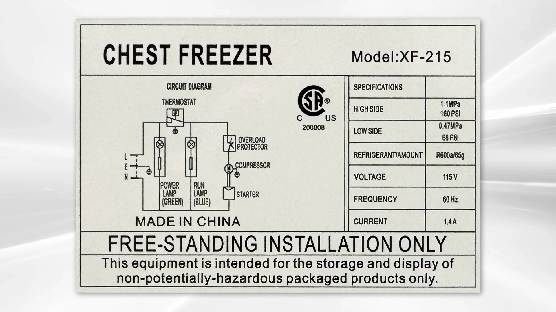 33 in. Chest Freezer 7.2 Cu. Ft. Deep Freezer with Top Open Door, White