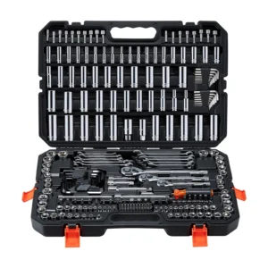 VEVOR Mechanics Tool Set, 253-Piece Mechanic Tool Kit, 1/4 in, 3/8 in, and 1/2 in Drive, SAE and Metric Socket Set, Wrenches, Screwdriver Bits, Accessories, and Storage Case