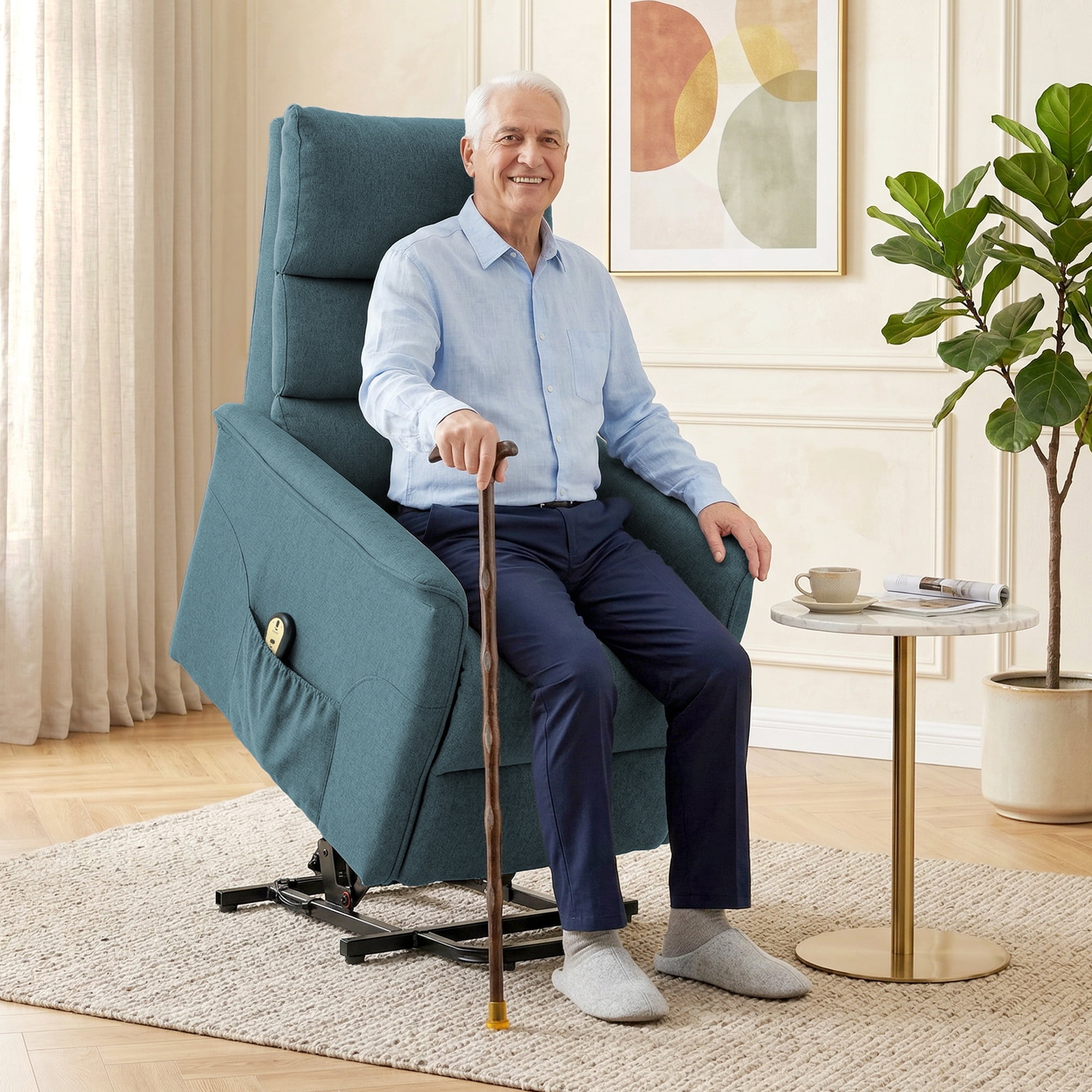 HOMCOM Power Lift Chair Recliner for Elderly with Remote Control