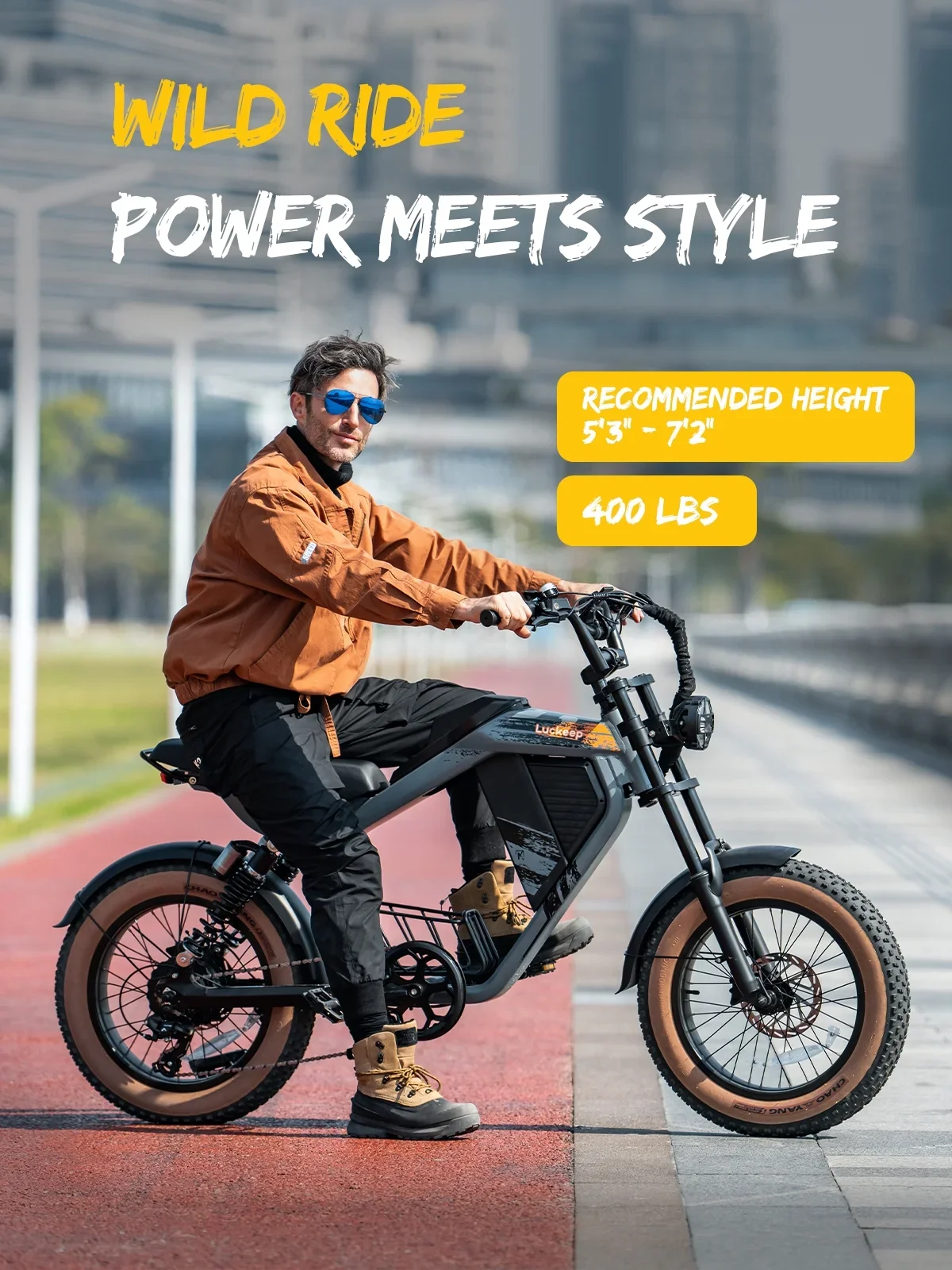 Luckeep M5 Electric Bike for Adults/Teen, 1500W Peak Motor, Max 32MPH, 48V 15AH Battery, Max 60 Miles Electric