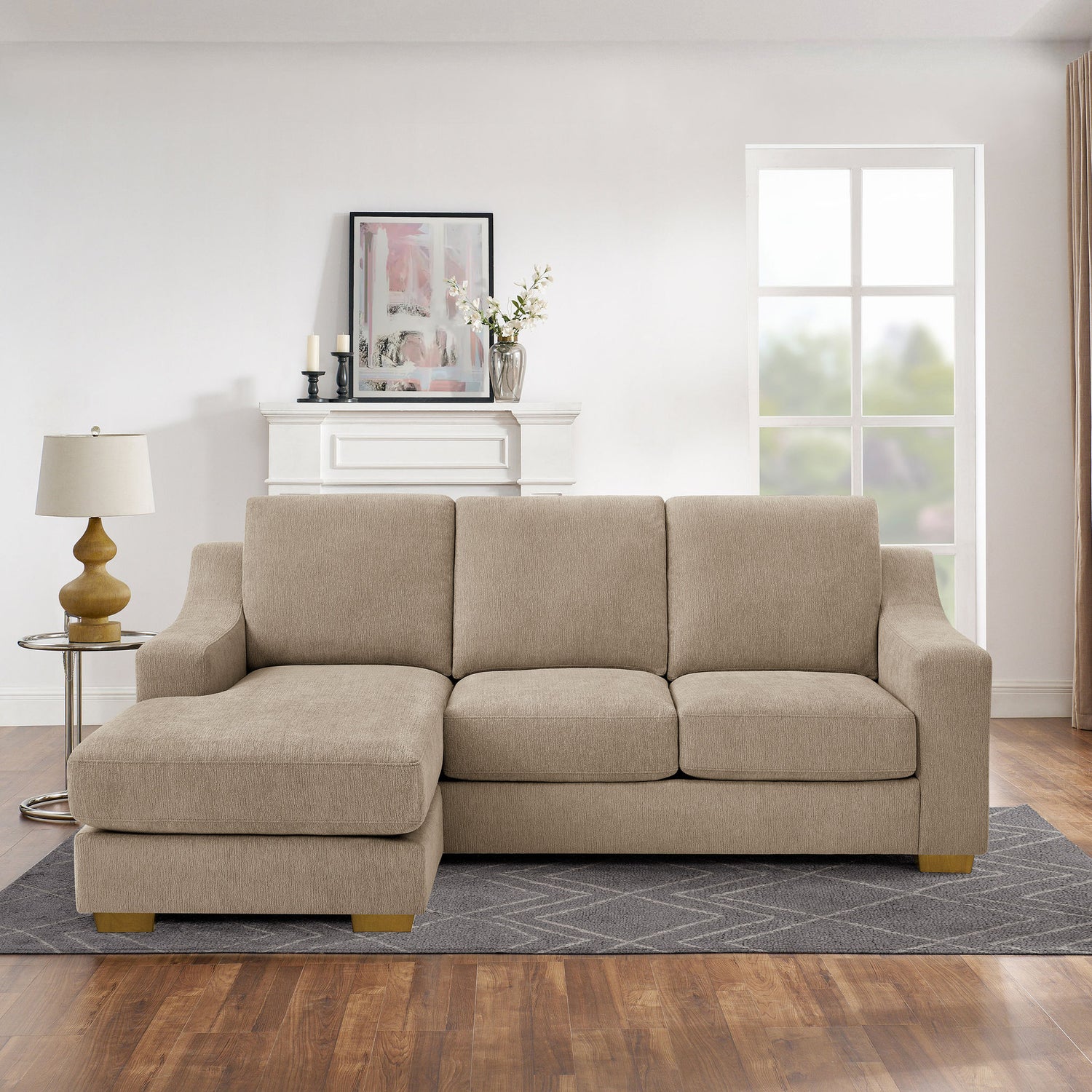 Thomasville Dillard 2-piece Fabric Sofa with Reversible Chaise