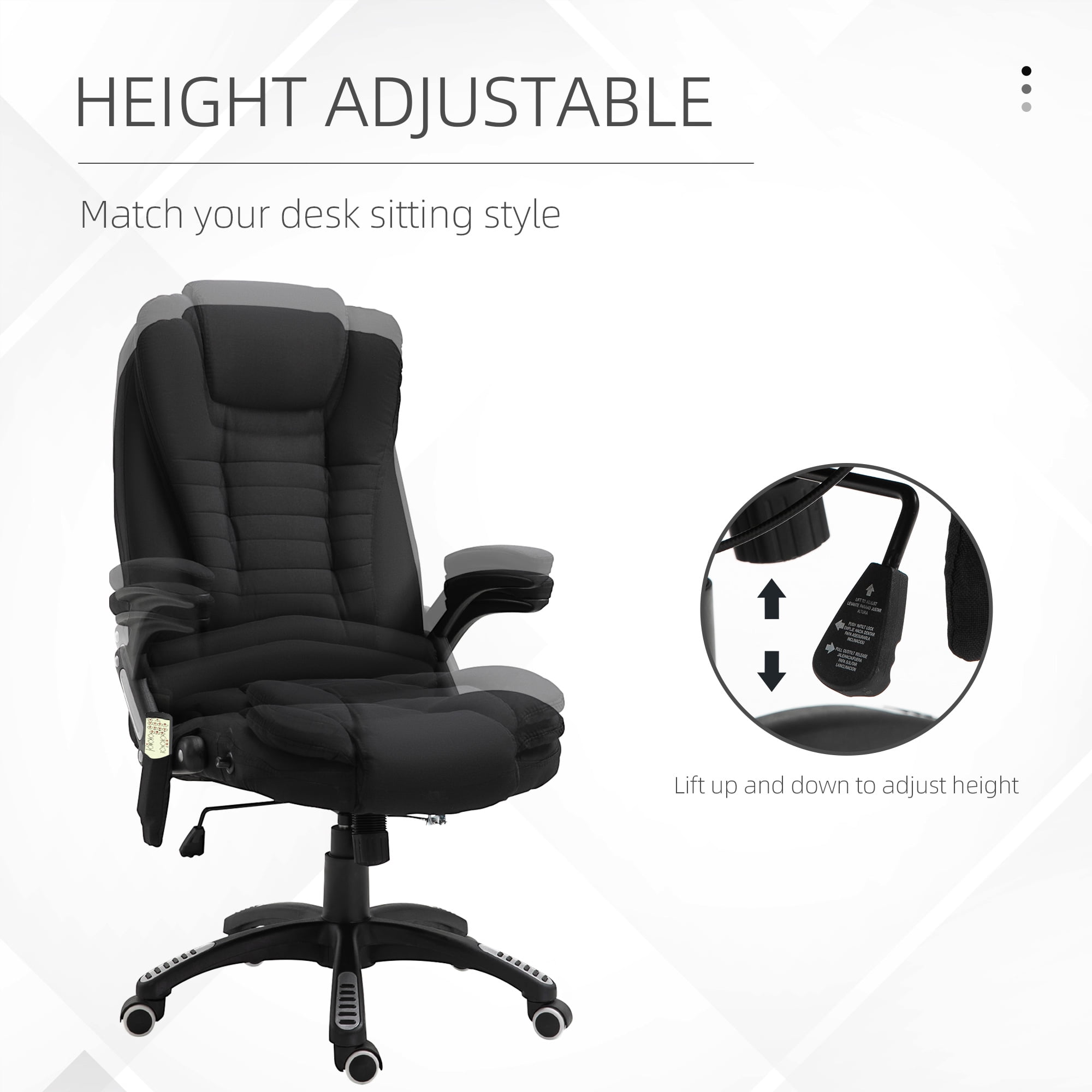 Vinsetto Massage Office Chair with 6-Point Vibration