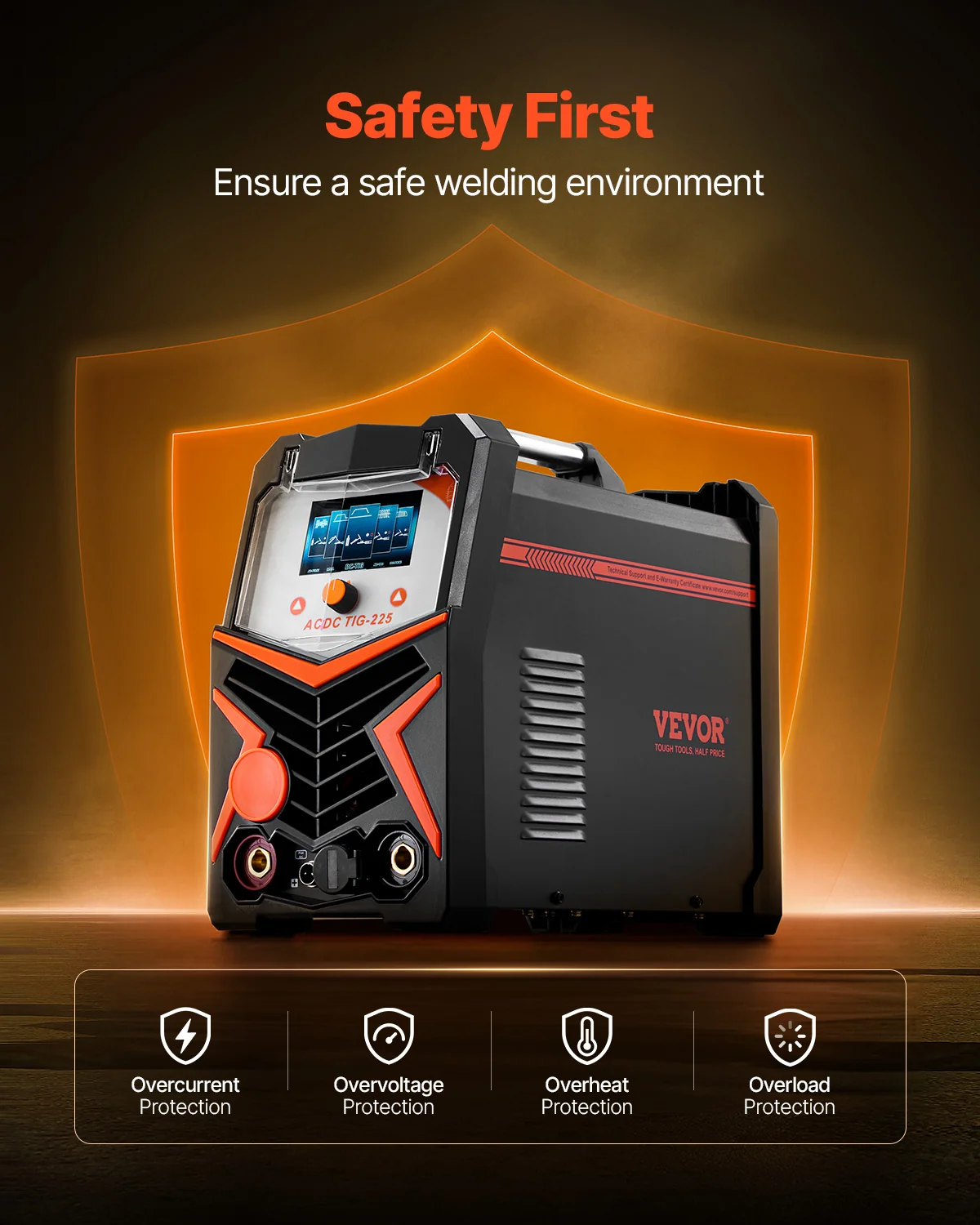 VEVOR TIG Welder 6-In-1 AC/DC Welding Machine Pulse Spot MMA Stick IGBT Inverter
