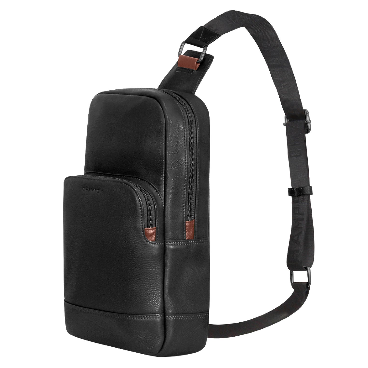 Champs Onyx Collection Leather Sling Bag