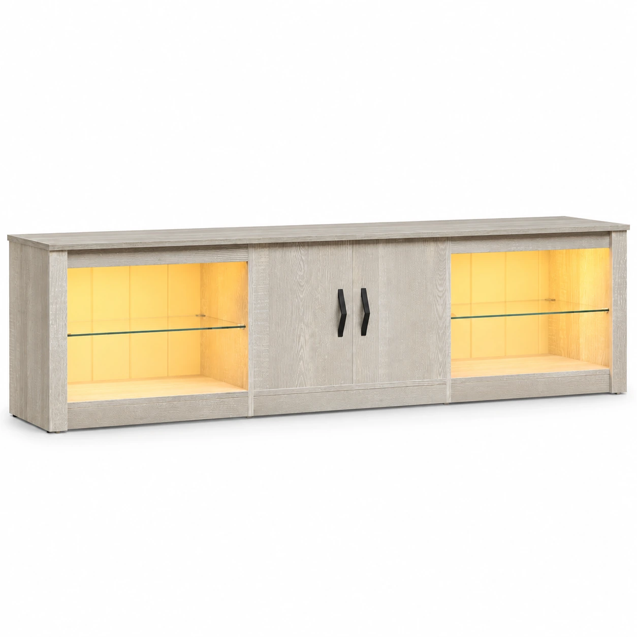 Bestier 70" Modern LED TV Stand for TVs up to 75" TV Cabinet for Living Room