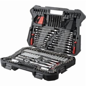 Tool Box 303-Piece Mechanics Tool Set and Socket Set, Professional, SAE/Metric