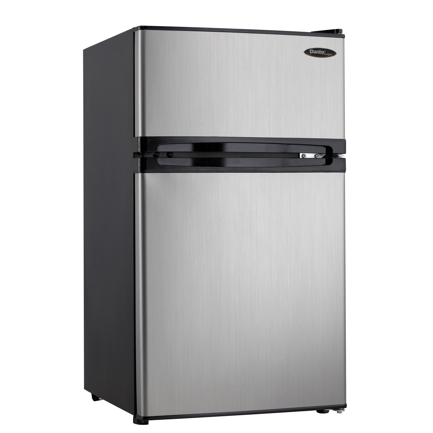 Danby Designer 3.1 cu. ft. Dual Door Compact Fridge with Freezer in Stainless-steel Look