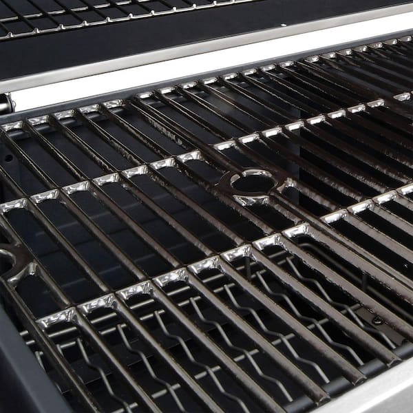 Heavy-Duty Extra-Large Dual Chamber Charcoal Grill in Black and Stainless Steel